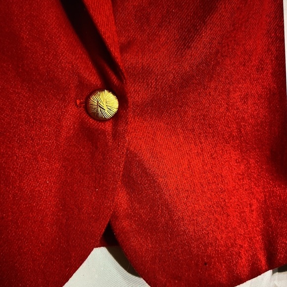 Vintage red cropped blazer jacket New   10 P - Picture 2 of 8
